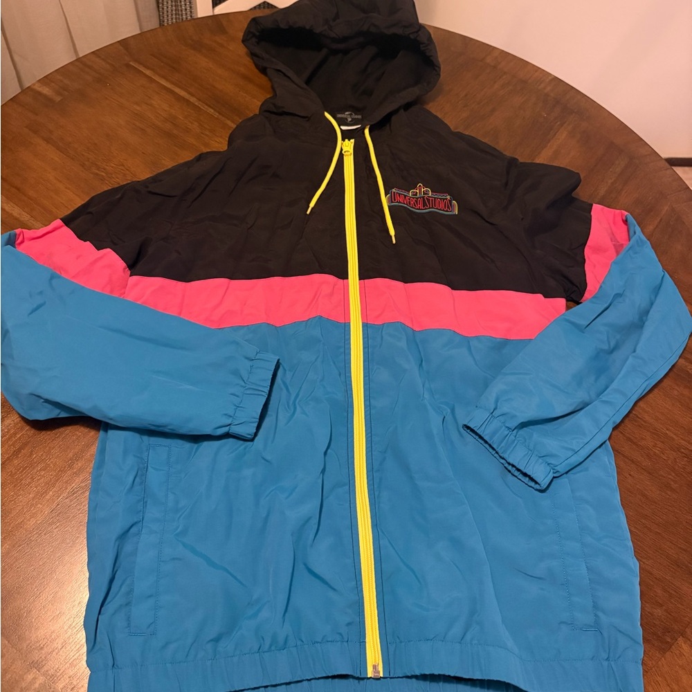 Universal Studios Black Jacket With Colorful Embr… - image 1